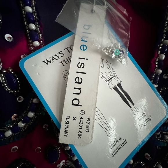 Blue Island Tunic/Cover Up  Fun and Funky Beach Wear   S : S - Picture 5 of 5